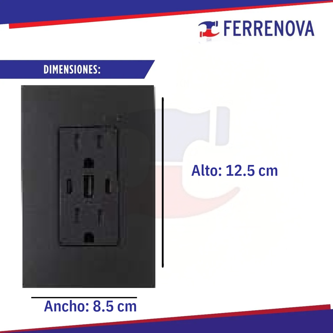 Contacto y USB 25455-068 Negro S25 Simon