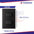 Placa 2 Salida 2 Interior 2 Vías Negro 25260-098 S25 SIMON