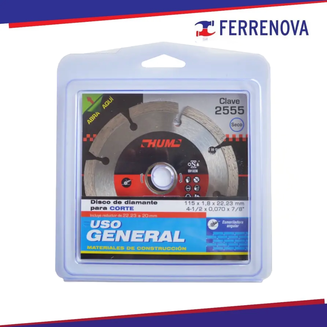 Disco Diamante 2555 Segm 41/2" Hum Austromex