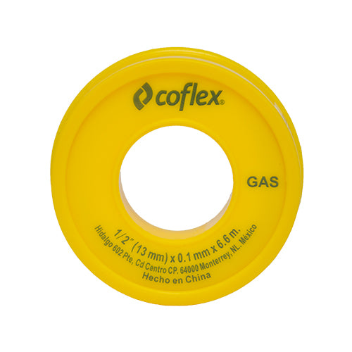 Cinta Teflon Amarilla Para Gas 1/2"X260 Coflex Wtg12-60